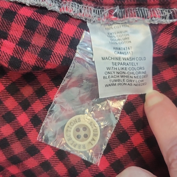 NATURAL REFLECTIONS Charcol Gray Fully Lined Buffalo Check Pants - Picture 12 of 16